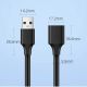 17. Ugreen USB-A (male) - USB-A (female) adapter extension cable USB 3.0 5Gb/s 0.5m black (US129)
