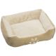 BED WITH VERY SOFT FUR FOR DOG OR CAT 60X48CM - BEIGE
