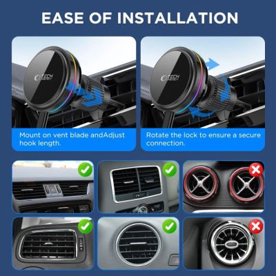 8. Tech-Protect V9 MagSafe 25W Qi 2.2 Car Charger - Black