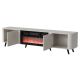 2. VOLARE TV cabinet 200x39x49 cashmere + fireplace