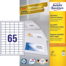 Avery 3666 Self-Adhesive Labels Rectangle Permanent White 6500 pcs.