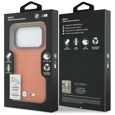 8. BMW M Metal Logo MagSafe Case for iPhone 17 Pro - Orange