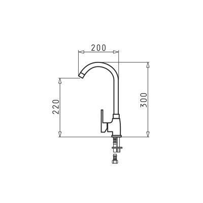 Kitchen faucet PYRAMIS BELLO 090935601 granite volcano (black)