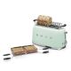 11. SMEG toaster model TSF02PGEU, pastel green color