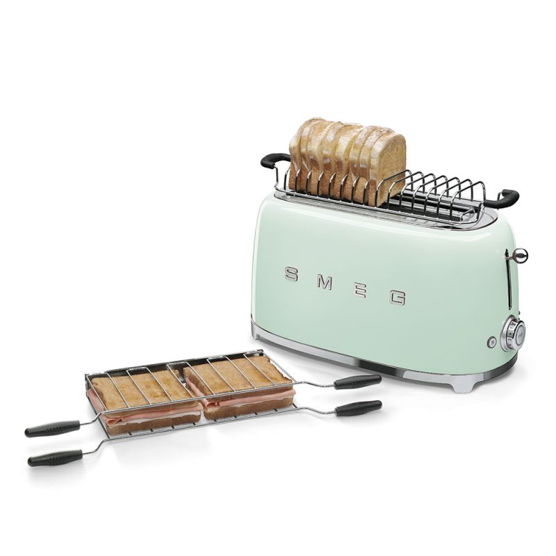 11. SMEG toaster model TSF02PGEU, pastel green color