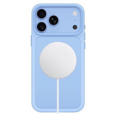 3. Tech-Protect Magmat Magsafe CC Case for iPhone 18 Pro / 17 Pro - Light Blue Matte
