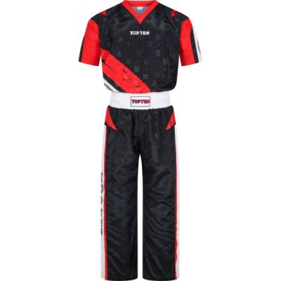 TOP TEN kickboxing outfit “Urban Arts” black and red (WAKO APPROVED new)
