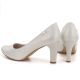 15. Women's leather openwork shoes, gray, Sergio Leone SP006