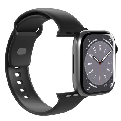 4. Puro Icon Silicone Strap for Apple Watch 42 / 44 / 45 / 49 mm - Black (2 pcs.)