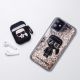 8. Karl Lagerfeld Silicone Ikonik Case for AirPods 1/2 - Black
