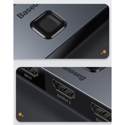 20. Baseus bidirectional switch splitter switcher HDMI - 2x HDMI 4K / 30 Hz gray (CAHUB-BC0G)