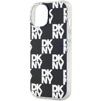 6. DKNY IML Checkered Mono Pattern case for iPhone 15 Plus / 14 Plus - black