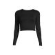 CASALL Crop Long Sleeve T-shirt black