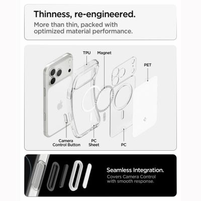 9. Spigen Ultra Hybrid MagSafe Case for iPhone 18 Pro / 17 Pro - White