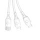 2. USB cable - USB C / micro USB / Lightning 480Mb/s 6A 1.2m - white