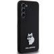 4. Karl Lagerfeld Silicone Choupette Metal Pin case for Samsung Galaxy S24+ - black