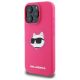 2. Karl Lagerfeld Silicone Choupette Head MagSafe iPhone 16 Pro Case - Pink