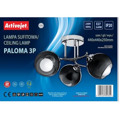 2. Activejet AJE-PALOMA 3P E27 3x40W hanging lamp