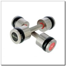 Chrome dumbbells 2x7kg silicone elements HMS HH07