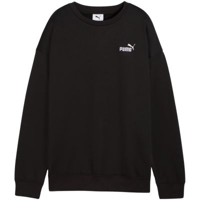 Puma Women's ESS Small No. 1 Logo Relaxed Crew Sweatshirt Black 633268 01