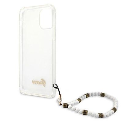 7. Guess GUHCP12LKPSWH iPhone 12 Pro Max 6.7" Transparent Hardcase White Pearl