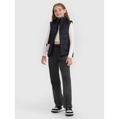 5. Girls' down vest with synthetic filling 4F 4FJRAW25TVJAF323-20S