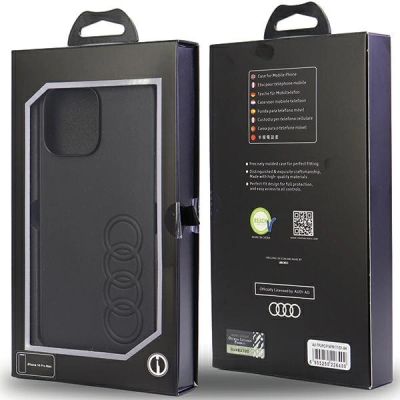 7. Audi Synthetic Leather iPhone 14 Pro Max 6.7" black/black hardcase AU-TPUPPCIP14PM-TT/D1-BK