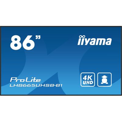 2. iiyama LH8665UHSB-B1 flat screen, 86 inches, 215.9 cm