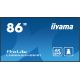 2. iiyama LH8665UHSB-B1 flat screen, 86 inches, 215.9 cm