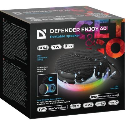 5. DEFENDER ENJOY 40 7W BLUETOOTH 5.3 SPEAKER, LED BACKLIGHT 65141