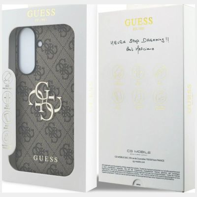 3. Guess Leather 4G Metal Logo Case for Samsung Galaxy A37 5G - Brown