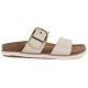 2. Women's beige flip-flops with buckle Potocki 54325