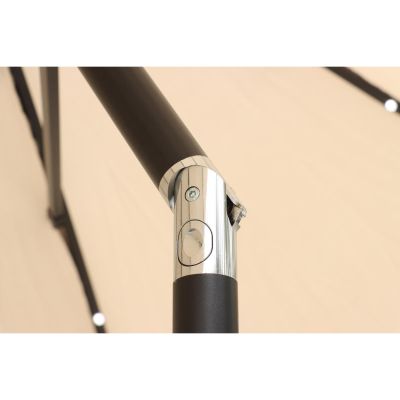 19. GARDEN UMBRELLA WITH LED LIGHTING 300 CM BEIGE