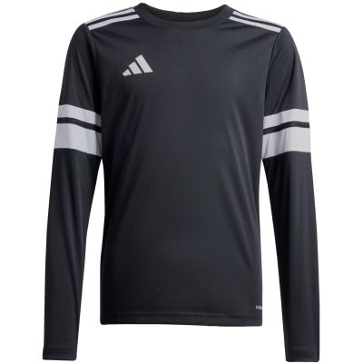 11. adidas Squadra 25 Long Sleeve Jersey for Kids Black and White JJ0047