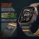 8. Spigen Athlex Air 2 Strap for Apple Watch (44 / 45 / 46 / 49 mm) - Black and Orange
