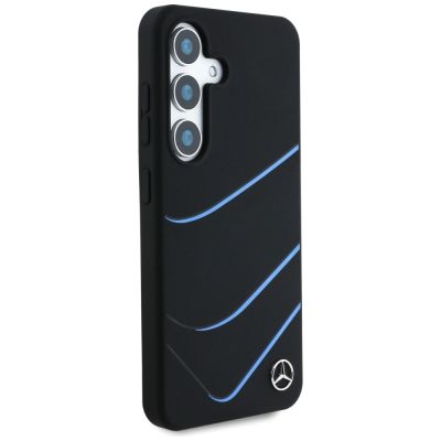 4. Mercedes Silicone Contrasted Curves MagSafe Case for Samsung Galaxy S25 - Black