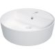 Ceramic countertop washbasin with space for a tap
