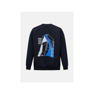 3. Men's PEAK PERFORMANCE M Terry Graphic Crew sweatshirt, black
