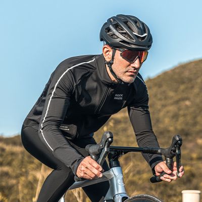 5. Rockbros Fall/Winter Long Sleeve Cycling Jacket S - Black