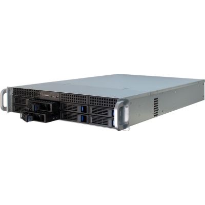 5. Inter-Tech IPC 2U-2408 Rack Black, Stainless Steel