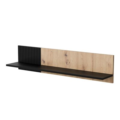 MERCI shelf 110x20x25 black/artisan oak
