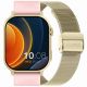 Smartwatch Gravity GT15-7 Pink Silicone Strap + Gold Bracelet
