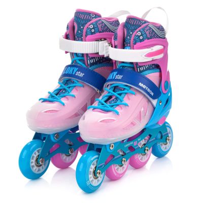 4. Meteor Roller Skates S 30-33 Loky Pink/Blue