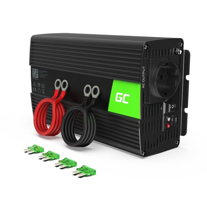 2. GREEN CELL INV08 INVERTER 12V-230V 1000W/2000W MODIFIED SINE WAVE