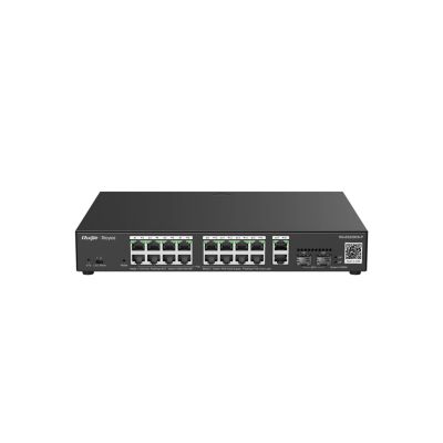 2. Ruijie Networks RG-ES220GS-P Managed L2 Gigabit Ethernet (10/100/1000) Network Switch with PoE Support, Black