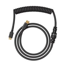 Glorious GMMK Coiled Cable Phantom Black, Spiralkabel, USB-C/USB-A, black