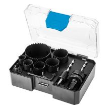 Bi-metal hole saws Co8% (19, 25, 30, 35, 40, 68 mm), 9-piece set