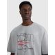 4. Men's oversize printed T-shirt 4F 4FRAW25TTSHM3257-27M