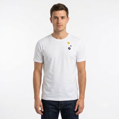 3. Wood Wood Ace Patches T-shirt White - 10235704-2222-White