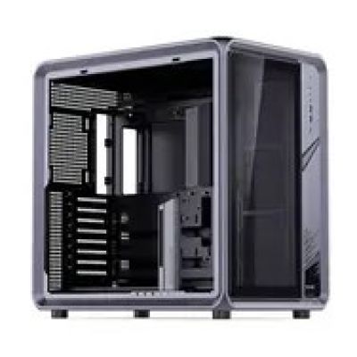 Jonsplus BO400 PC Case, Midi-Tower, ATX, Tempered Glass – Brown-Gray